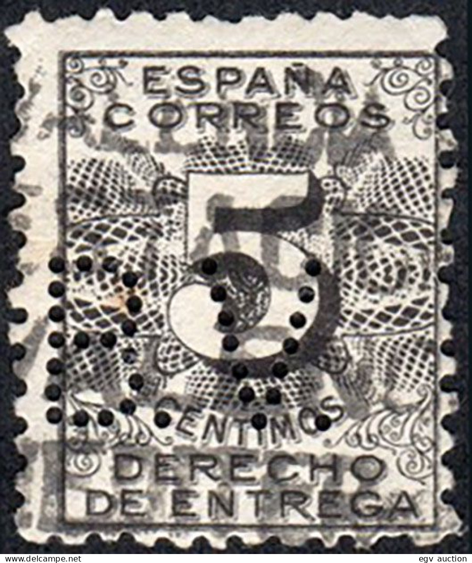 Madrid - Perforado - Edi O 592 - "B.V" (Banco) - Oblitérés