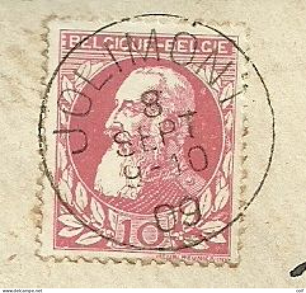 74 Op Brief Stempel JOLIMONT Naar MONS En Doorverzonden Naar Sterstempel (relais) * MAISIERES * - 1905 Thick Beard