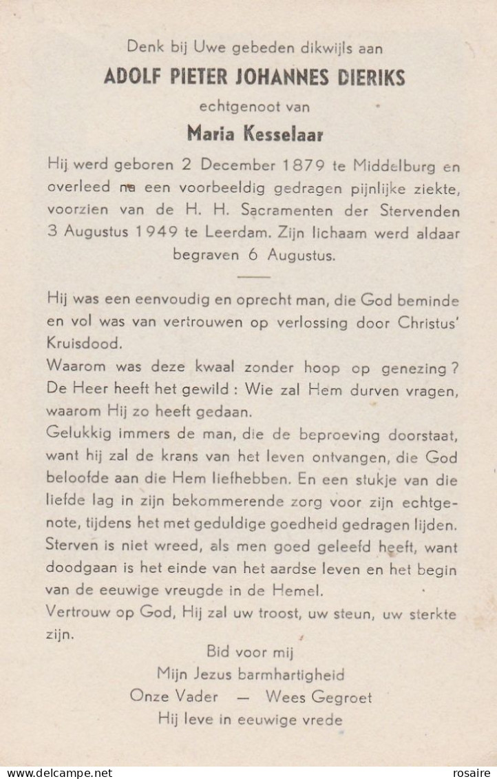 Prentjes Middelburg-zeeland-zie Scan - Images Religieuses