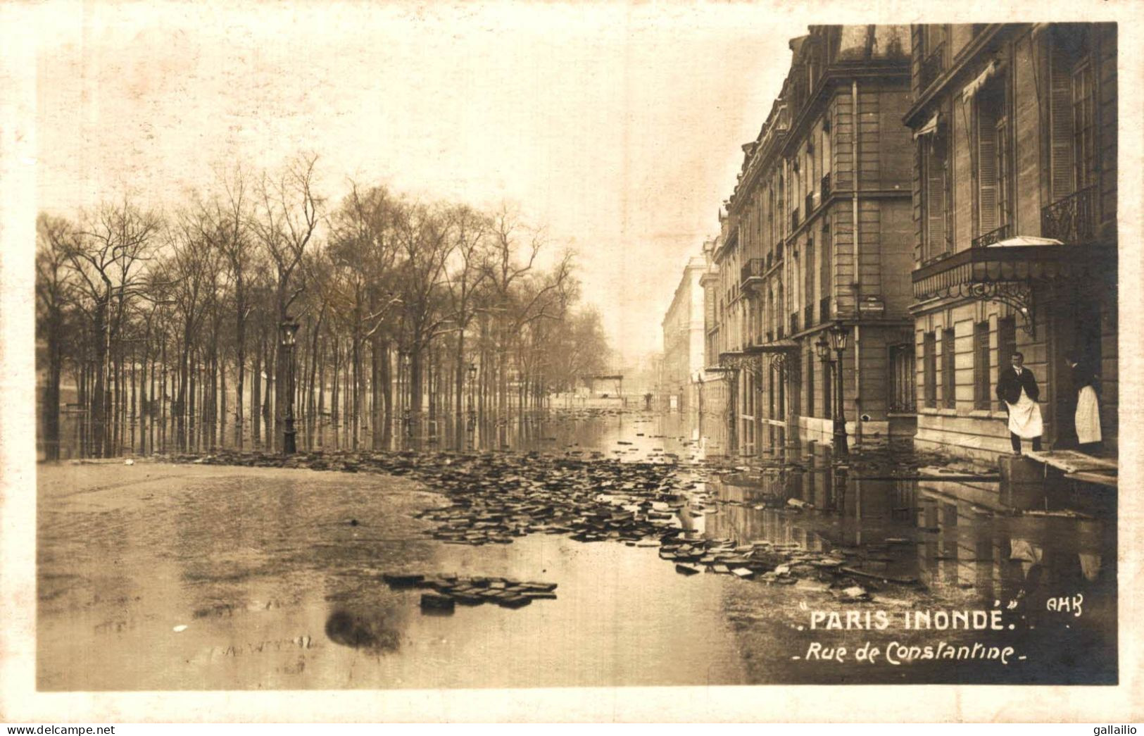 PARIS INONDE RUE DE CONSTANTINE - Überschwemmung 1910