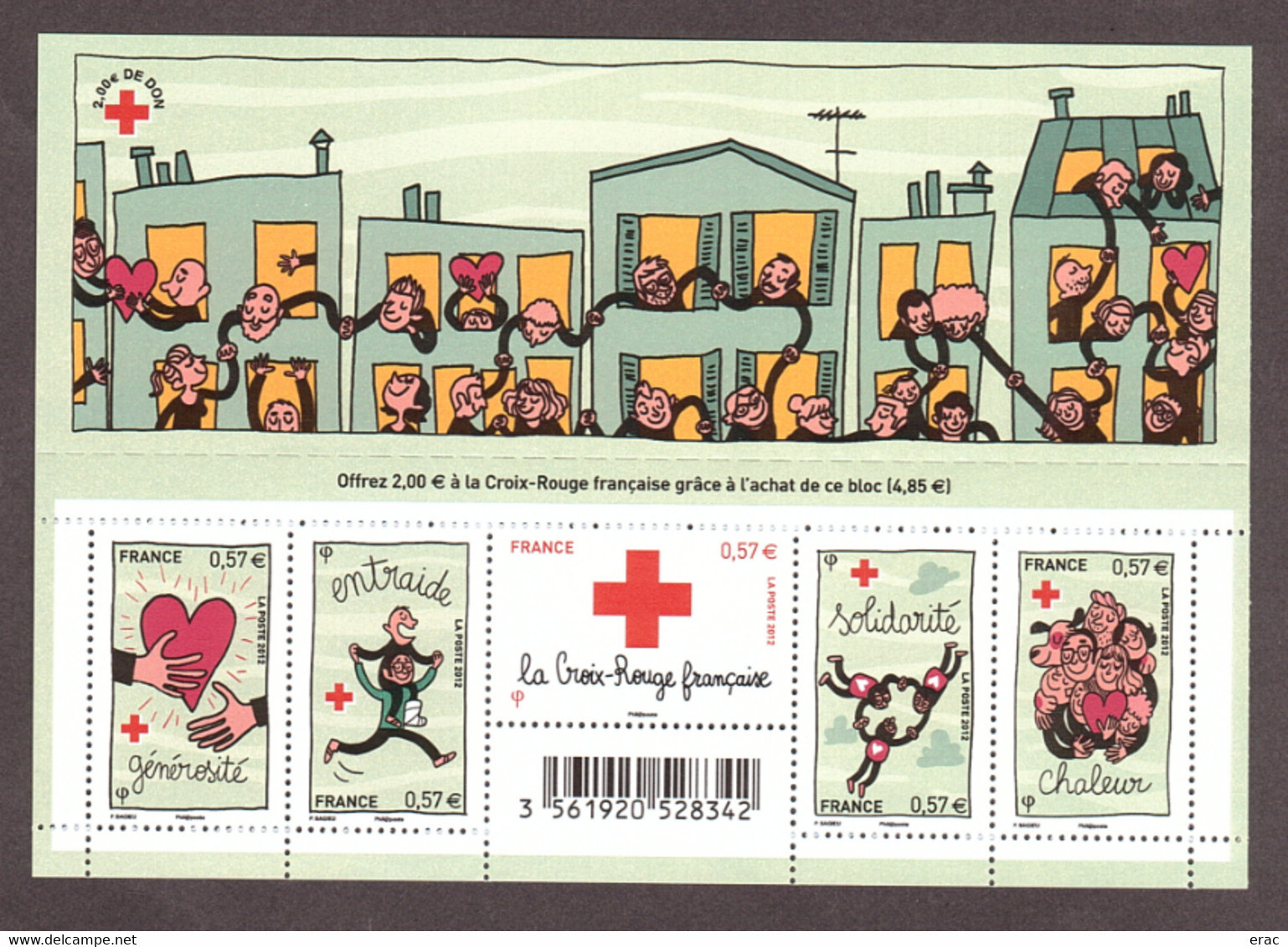 France - 2012 - Feuillet F4699 - Neuf ** - Croix-Rouge - Solidarité - Unused Stamps