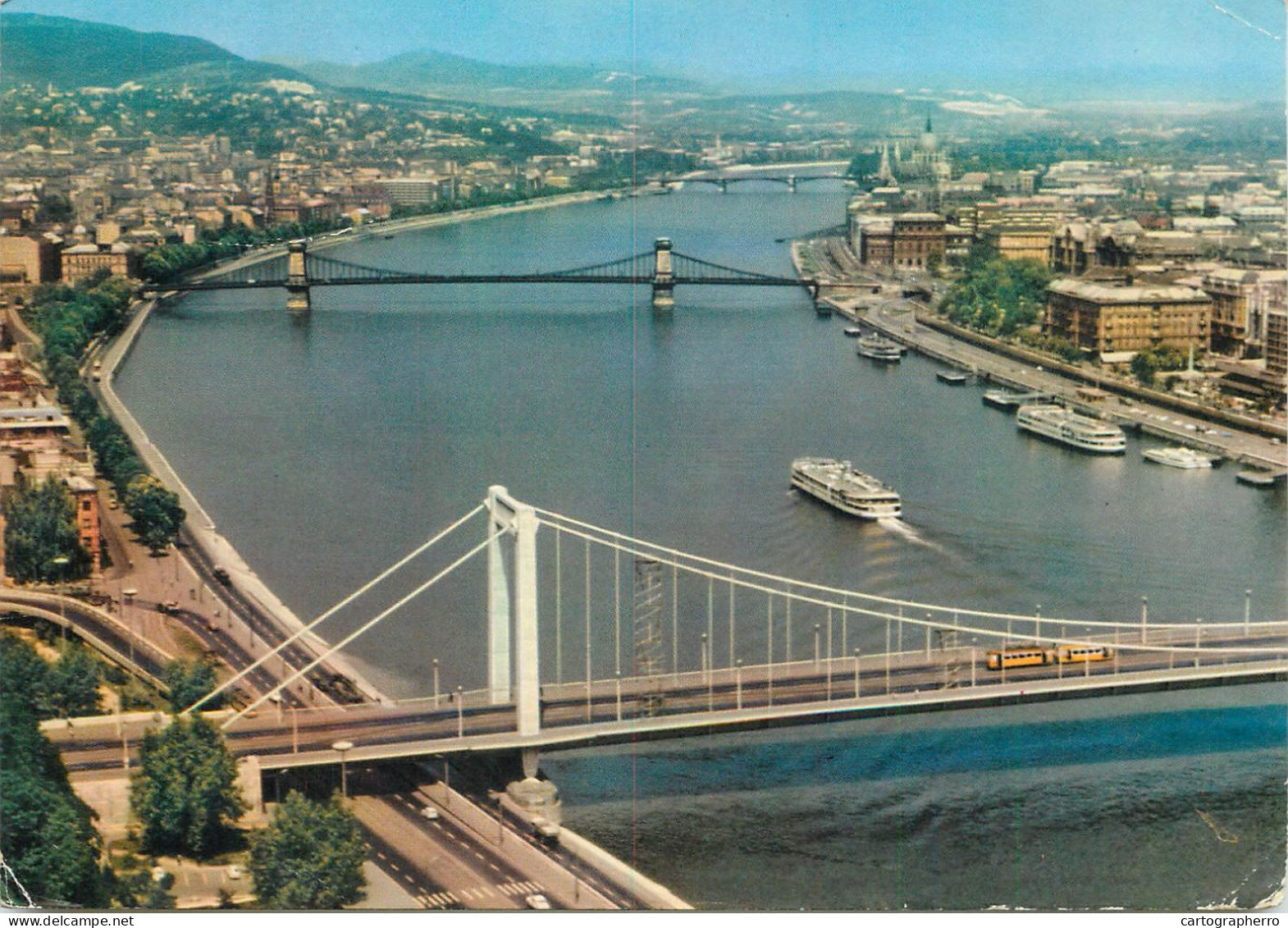 Navigation Sailing Vessels & Boats Themed Postcard Budapest Danube - Sailing Vessels