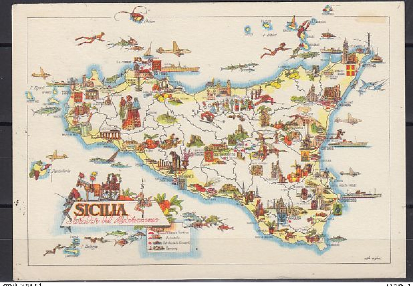 Europa Cept 1963 Italy Postcard 1v From The Info Leaflet Of The Issue Ca Siracusa 30.9.1963 (59715) - 1963