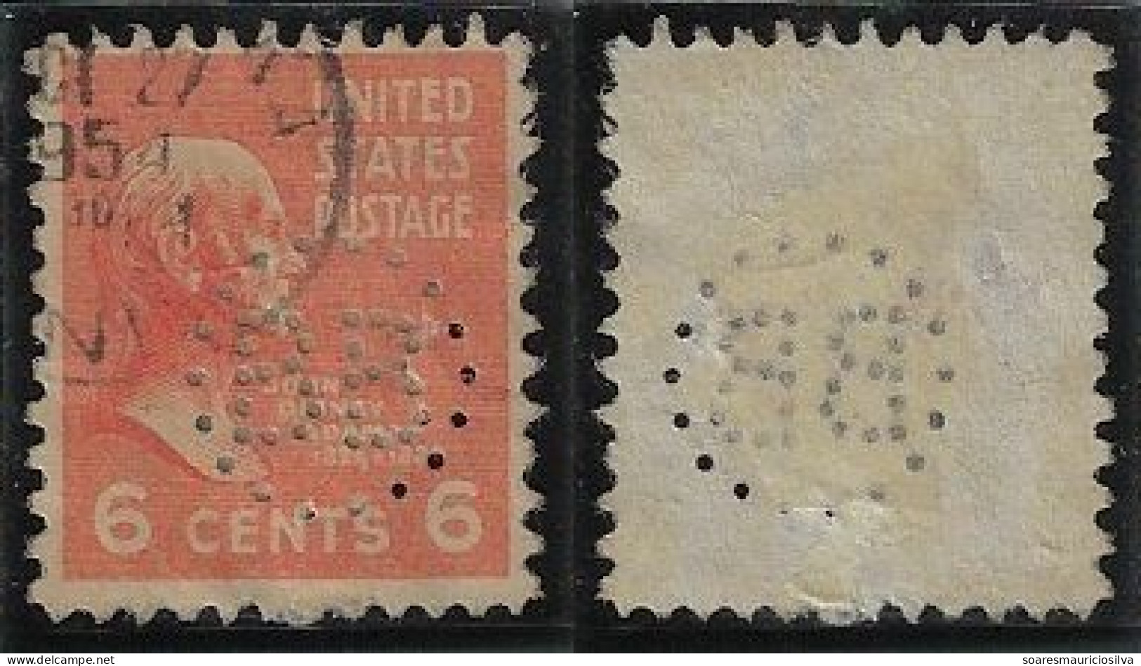 USA United States 1902/1954 Stamp With Perfin BB(Circle) By United States Rubber Company From Mishawaka Lochung Perfore - Zähnungen (Perfins)