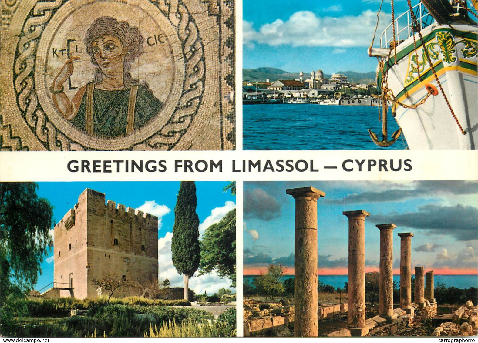 Navigation Sailing Vessels & Boats Themed Postcard Limassol Cyprus - Sailing Vessels