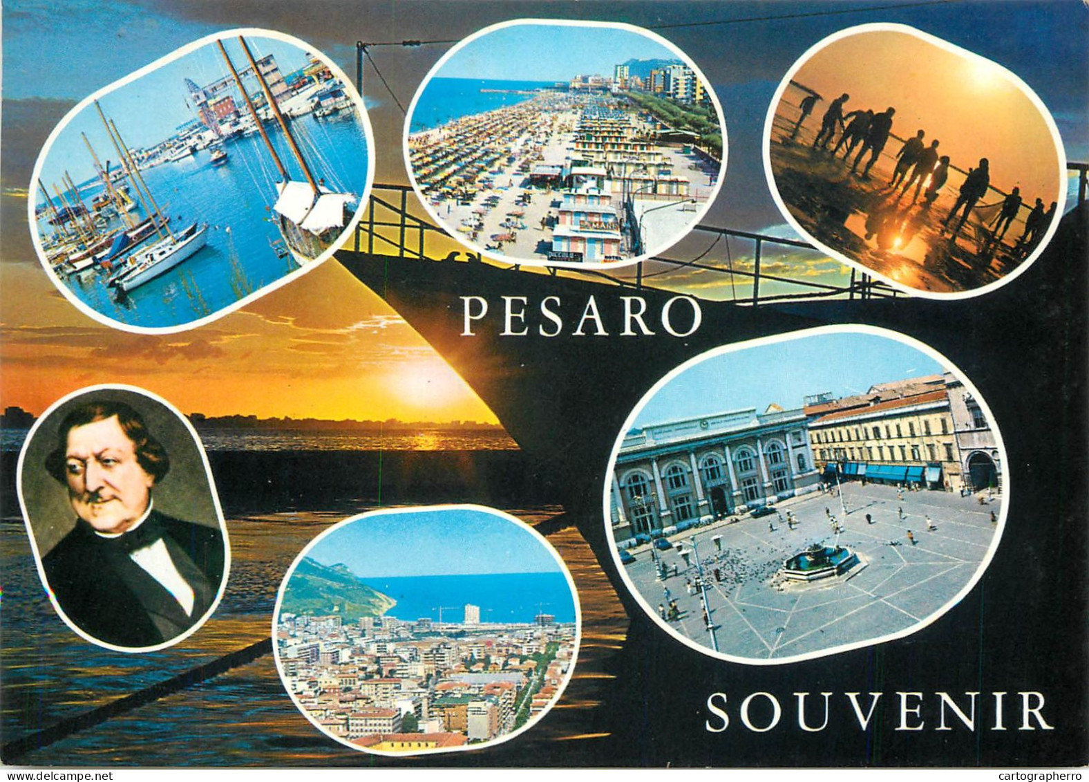 Navigation Sailing Vessels & Boats Themed Postcard Pesaro Harbour - Sailing Vessels