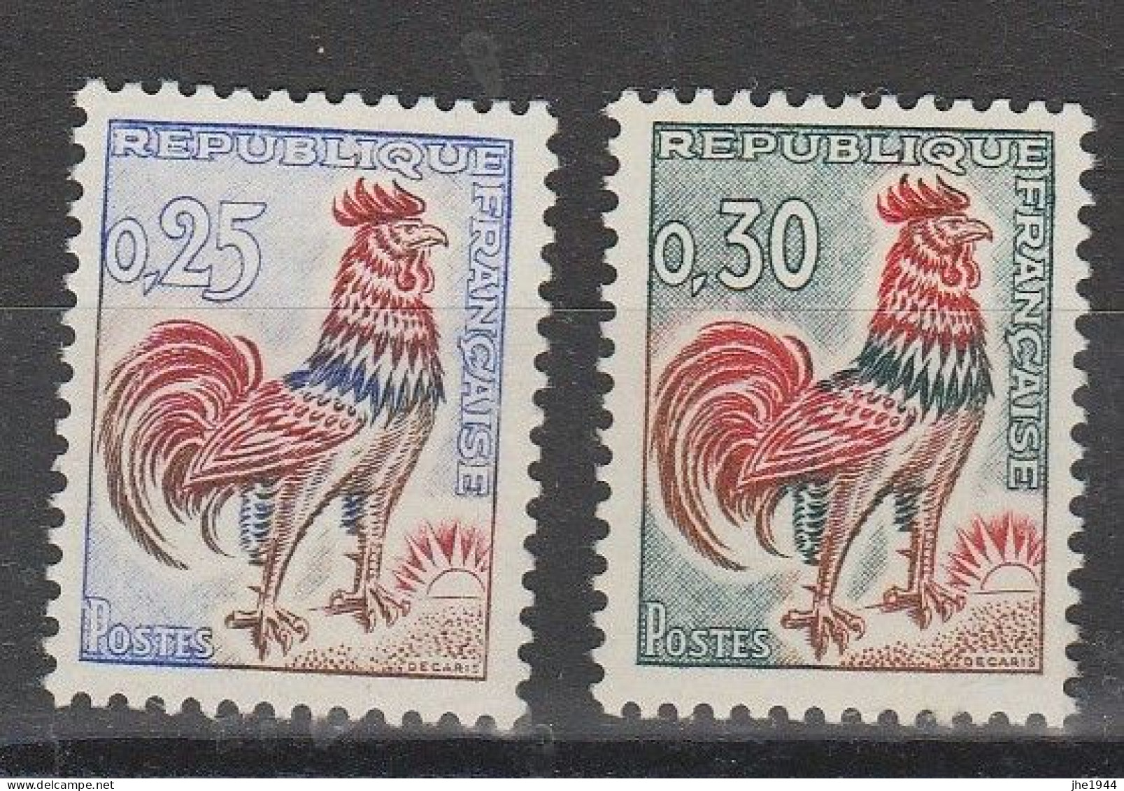 France N° 1331 Et 1331A Coq De Decaris ** - Unused Stamps