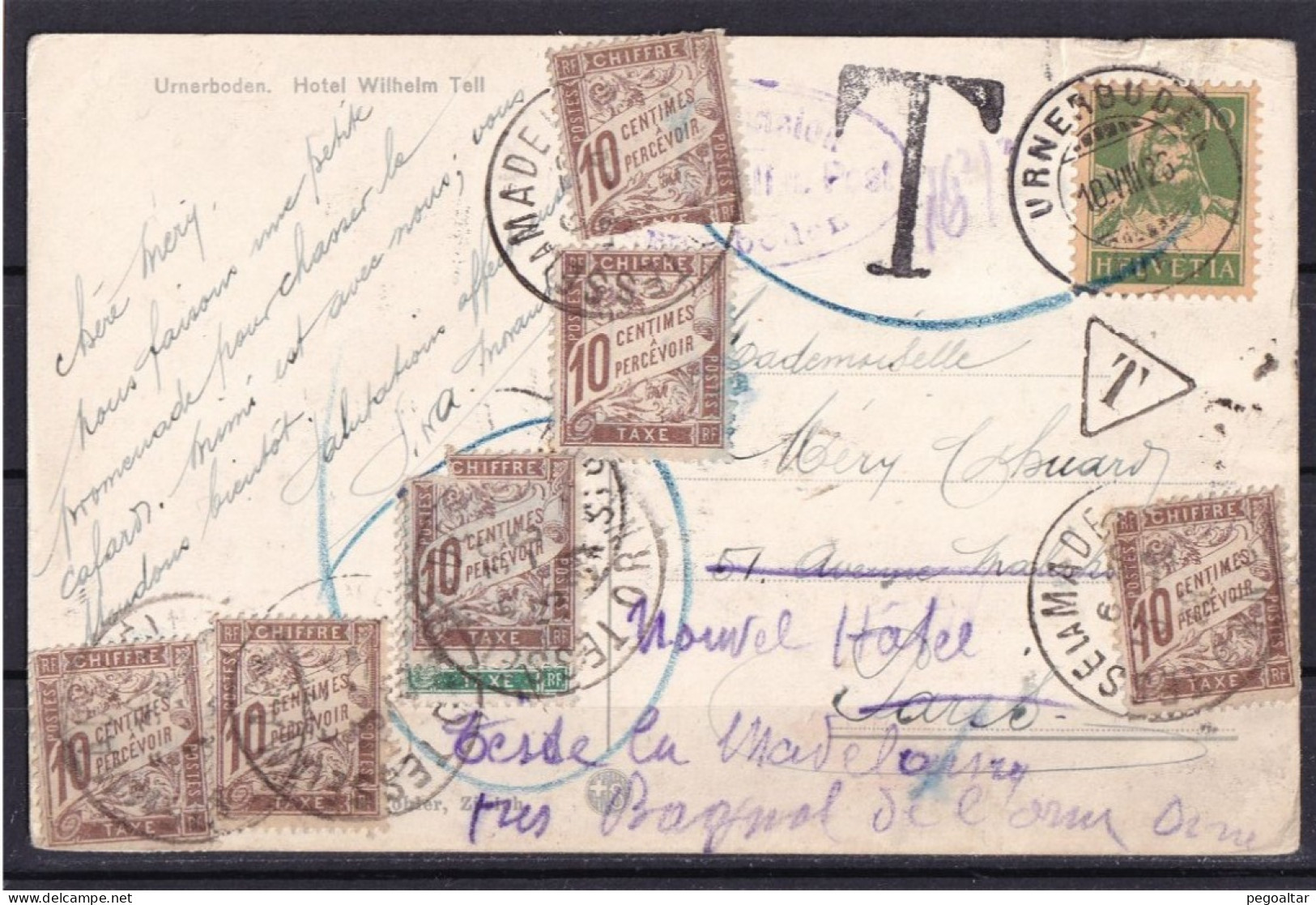 Minimum étranger (60cts) Réexpédition 10-08-1926. - 1859-1959 Covers & Documents