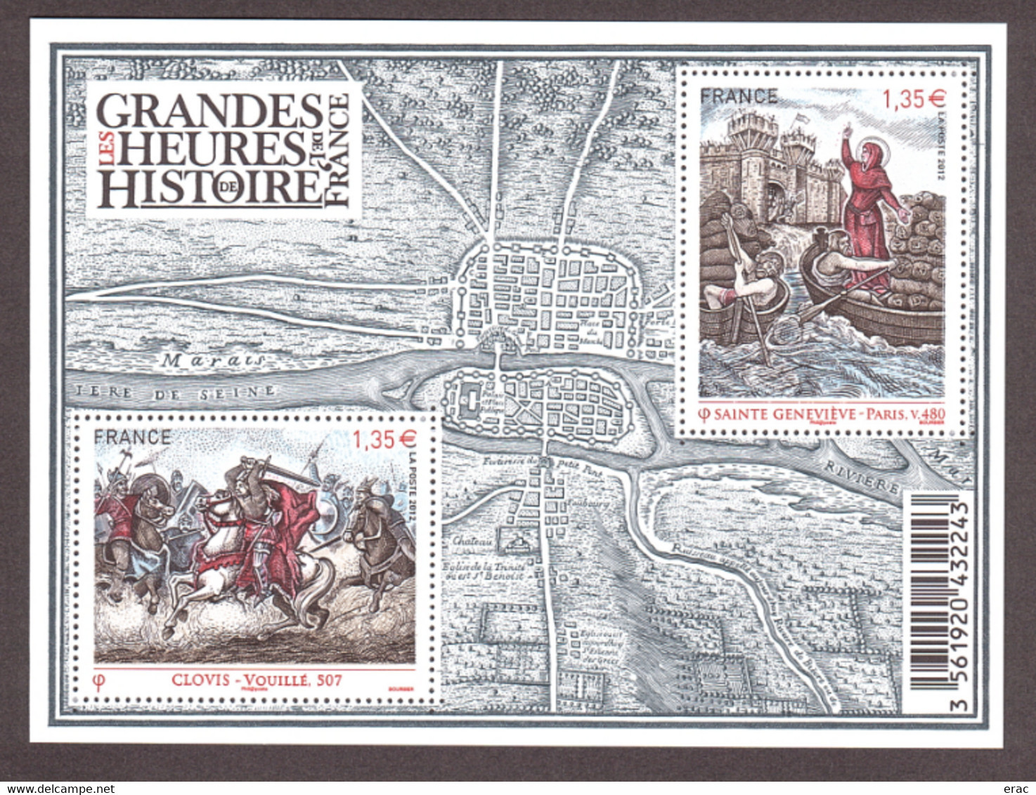 France - 2012 - Feuillet F4704 - Neuf ** - Histoire De France N° 1 - Unused Stamps