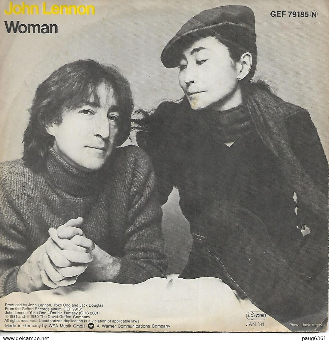 John Lennon Woman - Yoko Ono Beautiful Boys - Lenono Music Geffen Records BON ETAT VG - Altri - Inglese