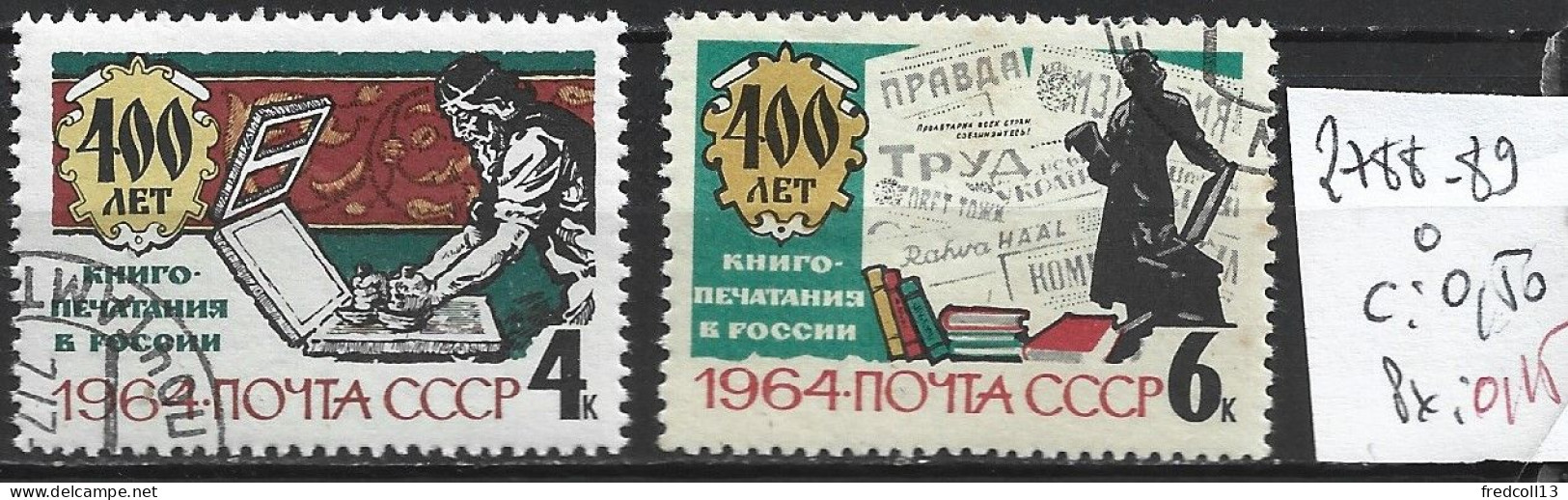 RUSSIE 2788-89 Oblitérés Côte 0.50 € - Used Stamps