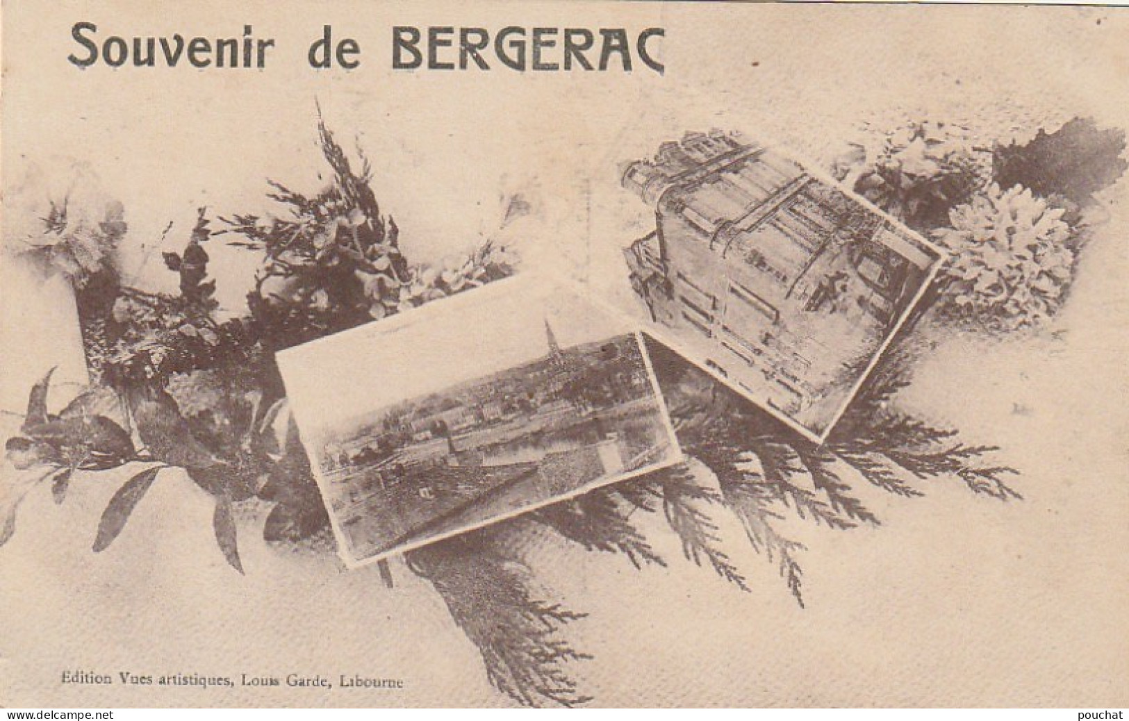 QU 1-(24) SOUVENIR DE BERGERAC - CARTE MULTIVUES FANTAISIE - 2 SCANS - Bergerac