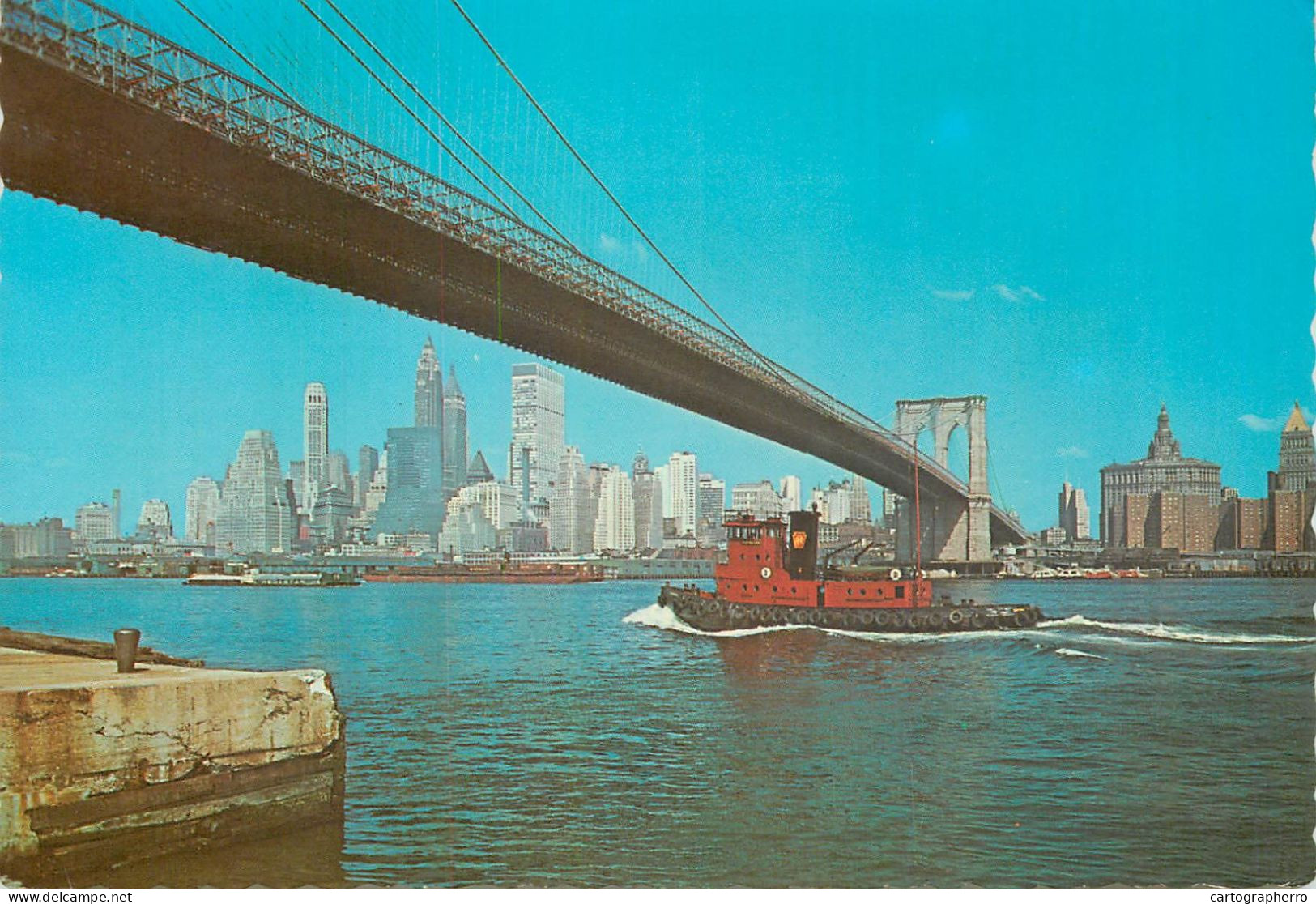 Navigation Sailing Vessels & Boats Themed Postcard New York City Bridge - Sailing Vessels