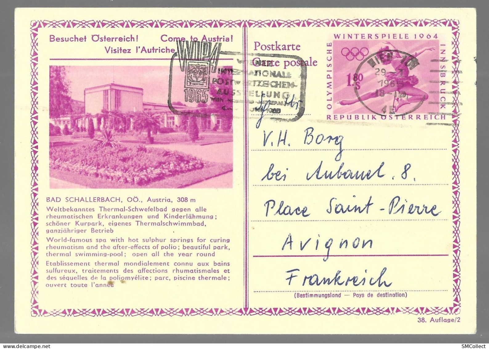 Autriche, Entier Postal J.O. 1964 (GF3914) - Postkarten