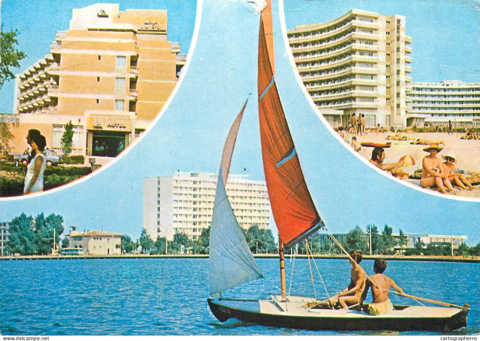 Navigation Sailing Vessels & Boats Themed Postcard Mamaia - Zeilboten