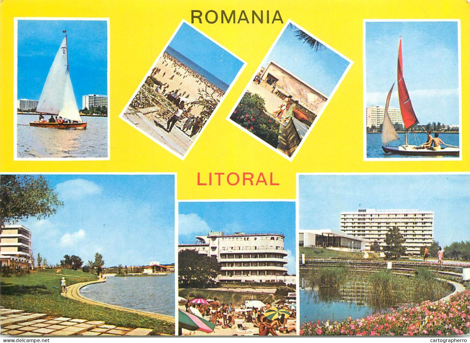 Navigation Sailing Vessels & Boats Themed Postcard Romania Seafront - Zeilboten