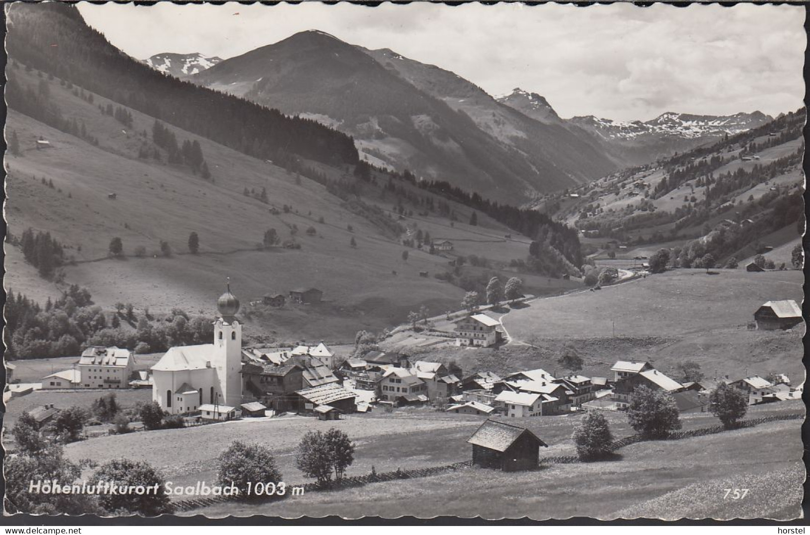 Austria - 5753 Saalbach- Alte Ortsansicht Mit KIrche - Saalbach