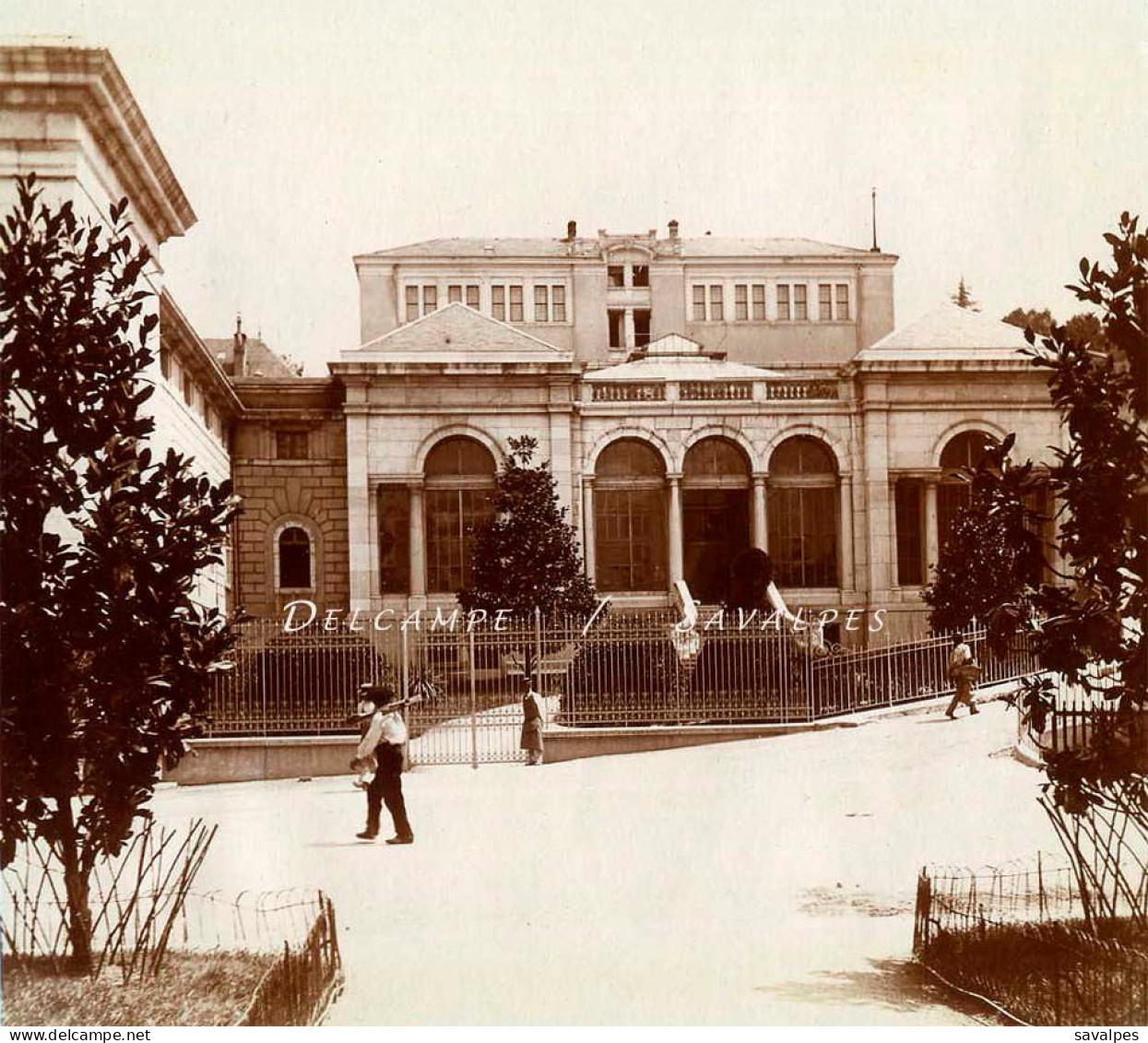 Savoie 1897 * Aix-les-Bains, Thermes, Arc Campanus, Rue De Genève Hôtel Exertier * 4 Photos Originales - Lieux