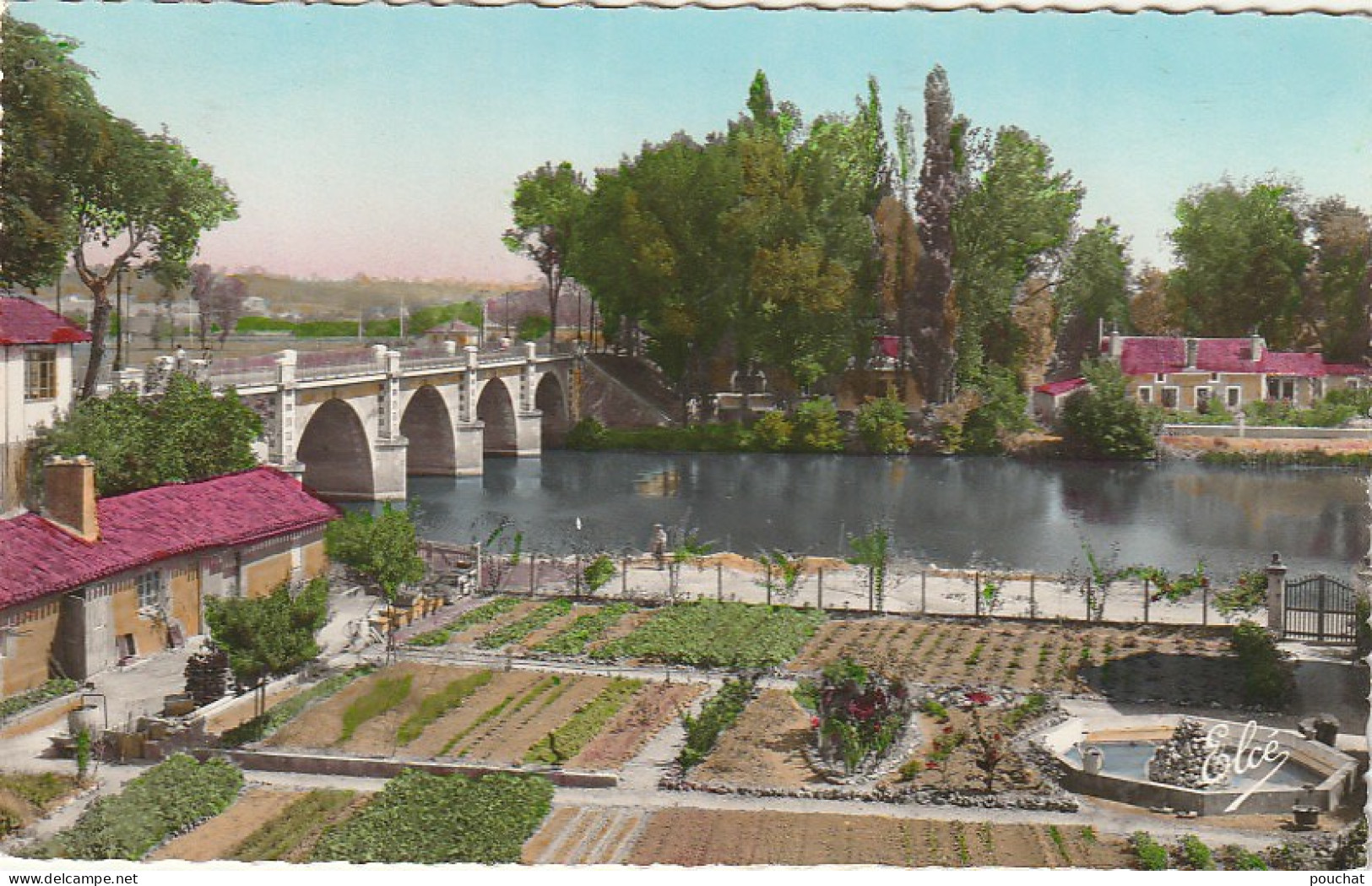 QU 2-(24) MONPONT SUR L' ISLE - LE PONT - CARTE COULEURS - 2 SCANS - Autres & Non Classés