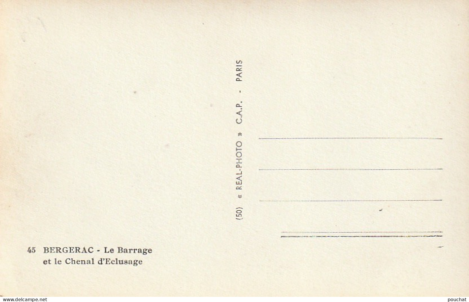 QU 2-(24) BERGERAC -  LE BARRAGE ET LE CHENAL D' ECLUSAGE - 2 SCANS - Bergerac