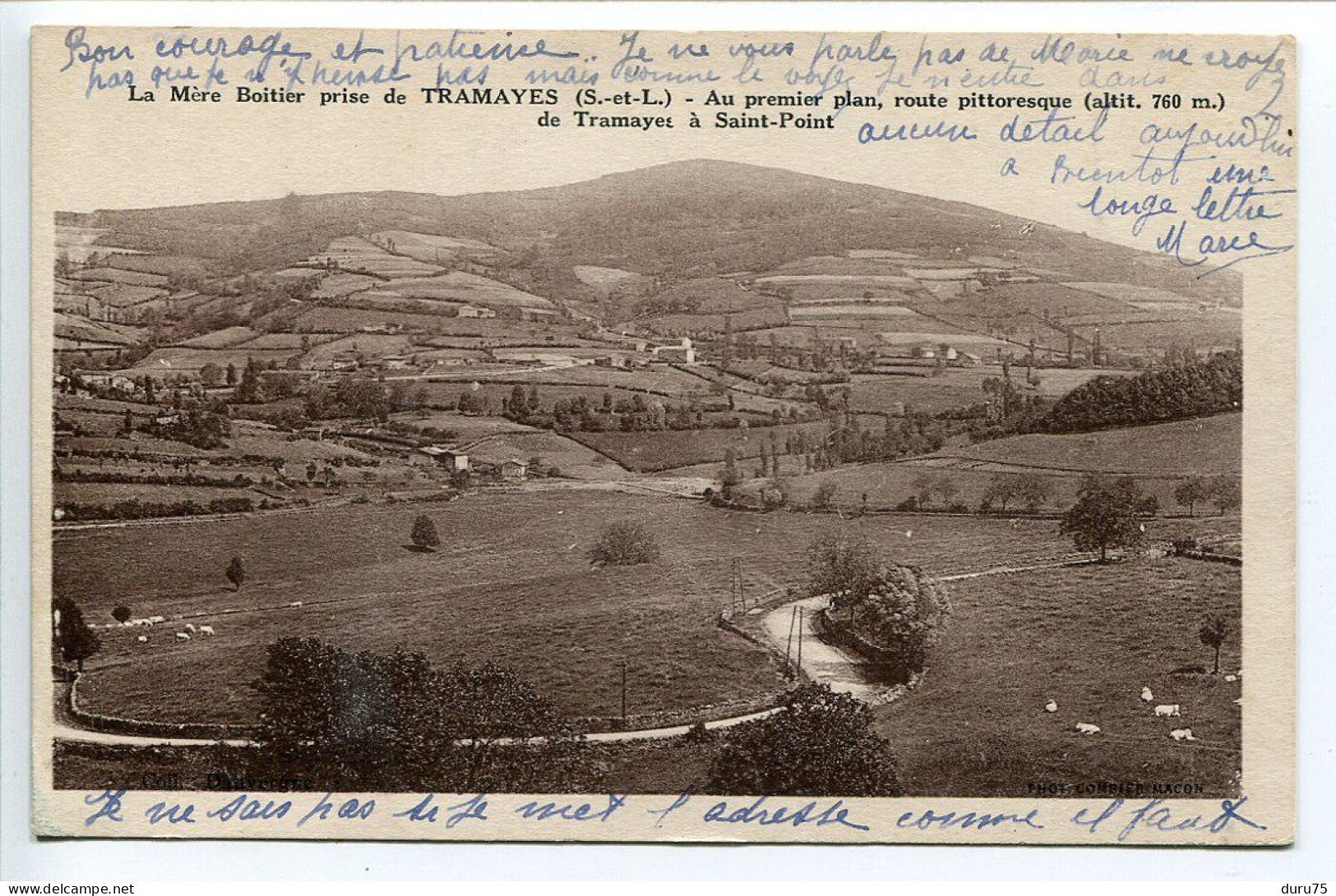 CPA * La MÈRE BOITIER Prise De TRAMAYES - Premier Plan Route De Tramayes à Saint Point * Photo Combier - Sonstige & Ohne Zuordnung