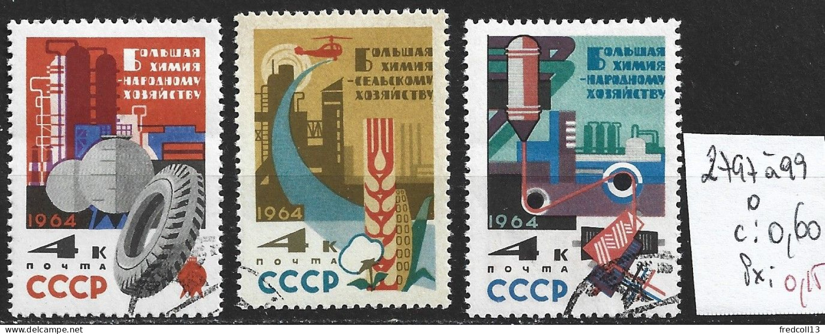 RUSSIE 2797 à 99 Oblitérés Côte 0.60 € - Used Stamps