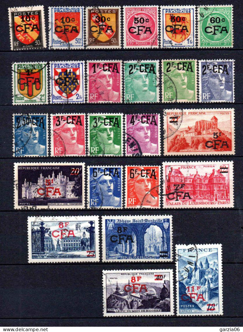Réunion  - 1949 - Tb De France Surch - N° 281 à 305 Sauf 297/303/304  - Oblit - Used - Used Stamps