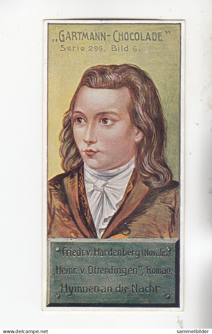 Gartmann  Deutsche Romantiker Friedrich Von Hardenberg Dichter Namen Novalis     Serie 296 #6 Von 1909 - Andere & Zonder Classificatie