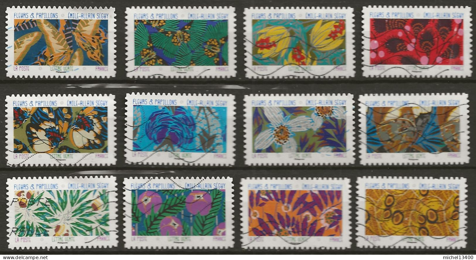 Année 2023 Série Fleurs Et Papillons Réf 2 - Used Stamps