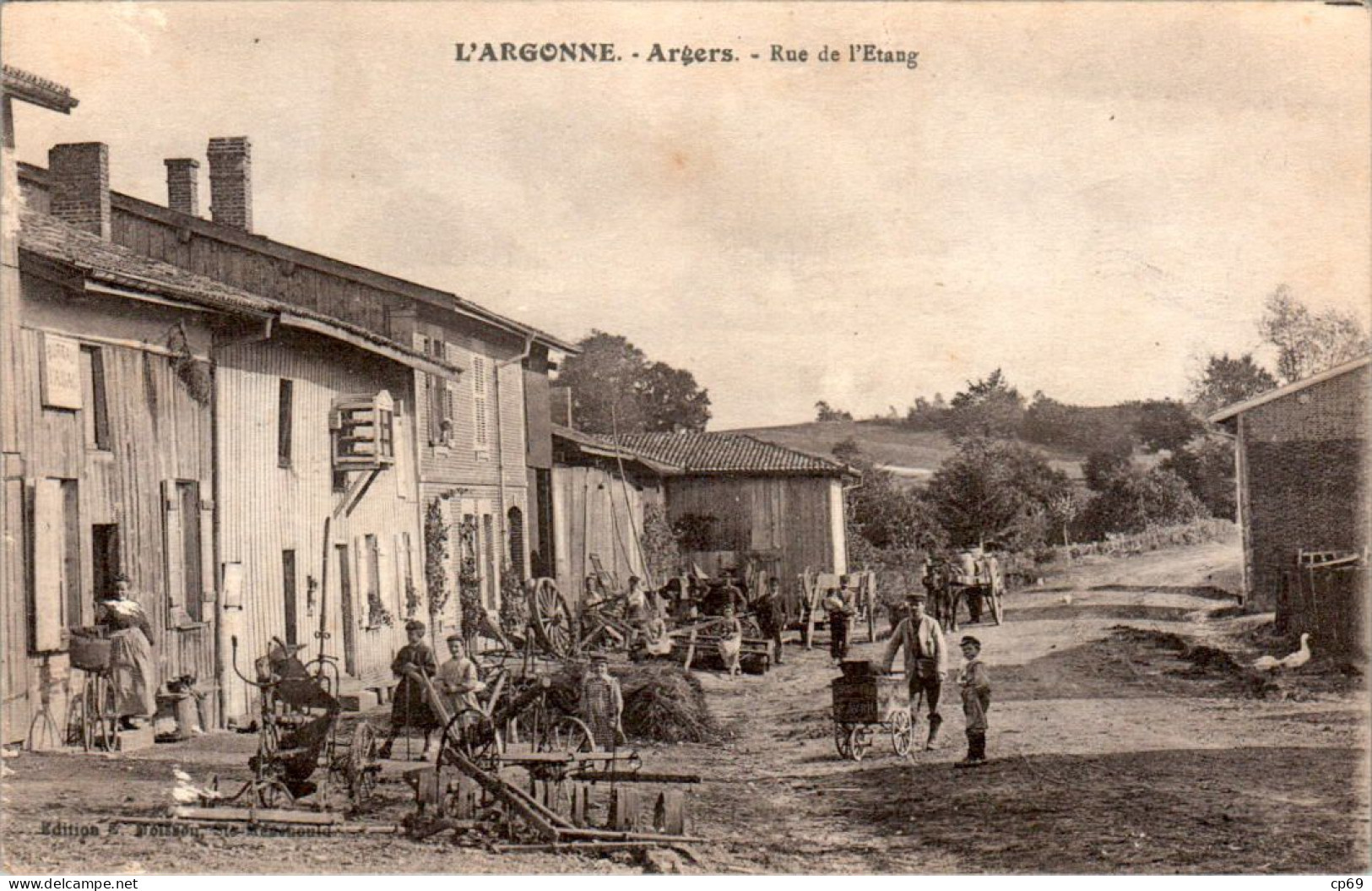 Argers Canton Sainte-Menehould Rue De L'Etang Petit Village Marne 51800 Cpa Voyagée En Franchise Militaire TB.Etat - Sonstige & Ohne Zuordnung