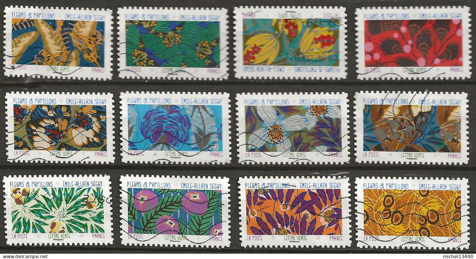 Année 2023 Série Fleurs Et Papillons Réf 3 - Used Stamps