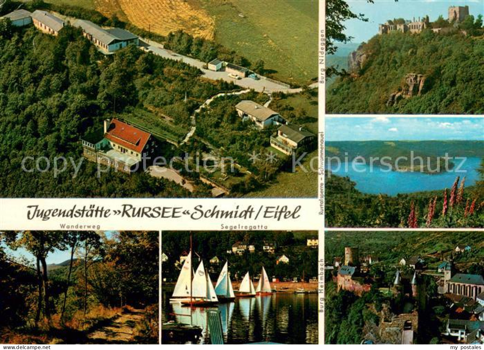 73724071 Schmidt Nideggen Fliegeraufnahme Jugendstaette Rursee Eifel See Schmidt - Other & Unclassified