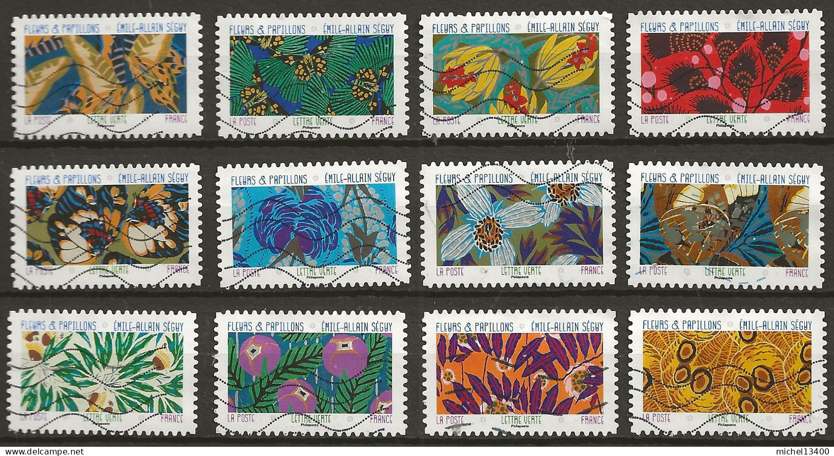 Année 2023 Série Fleurs Et Papillons Réf 4 - Used Stamps