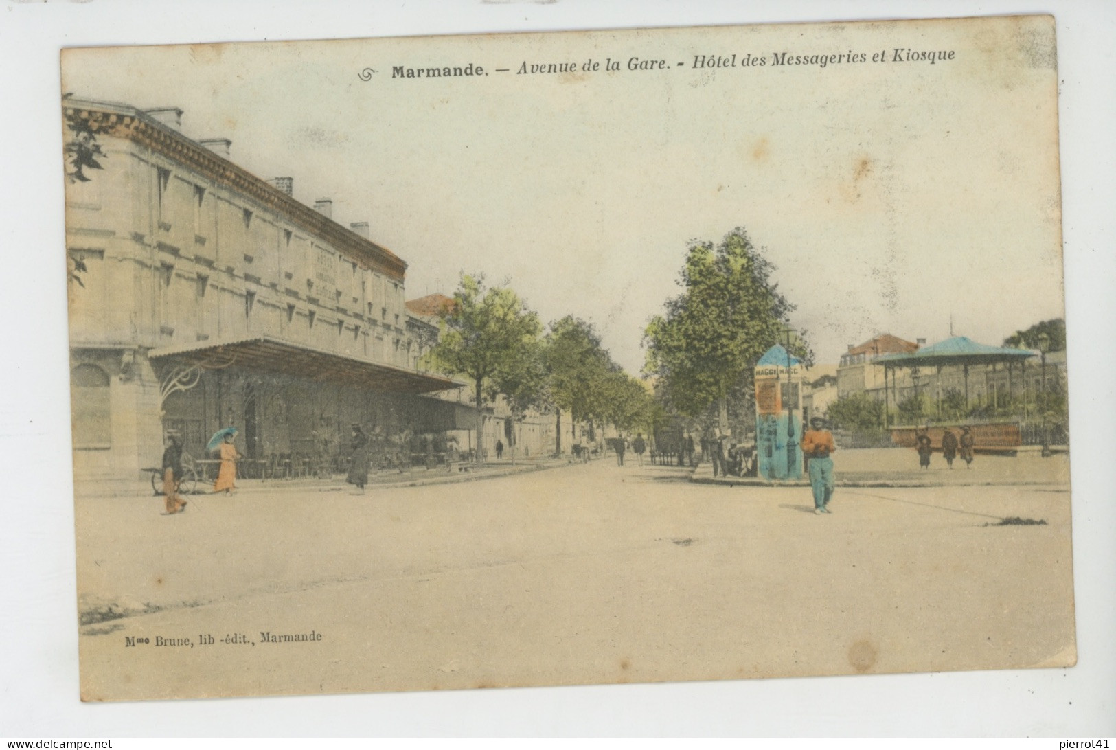 MARMANDE - Avenue De La Gare - Hôtel Des Messageries Et Kiosque - Marmande