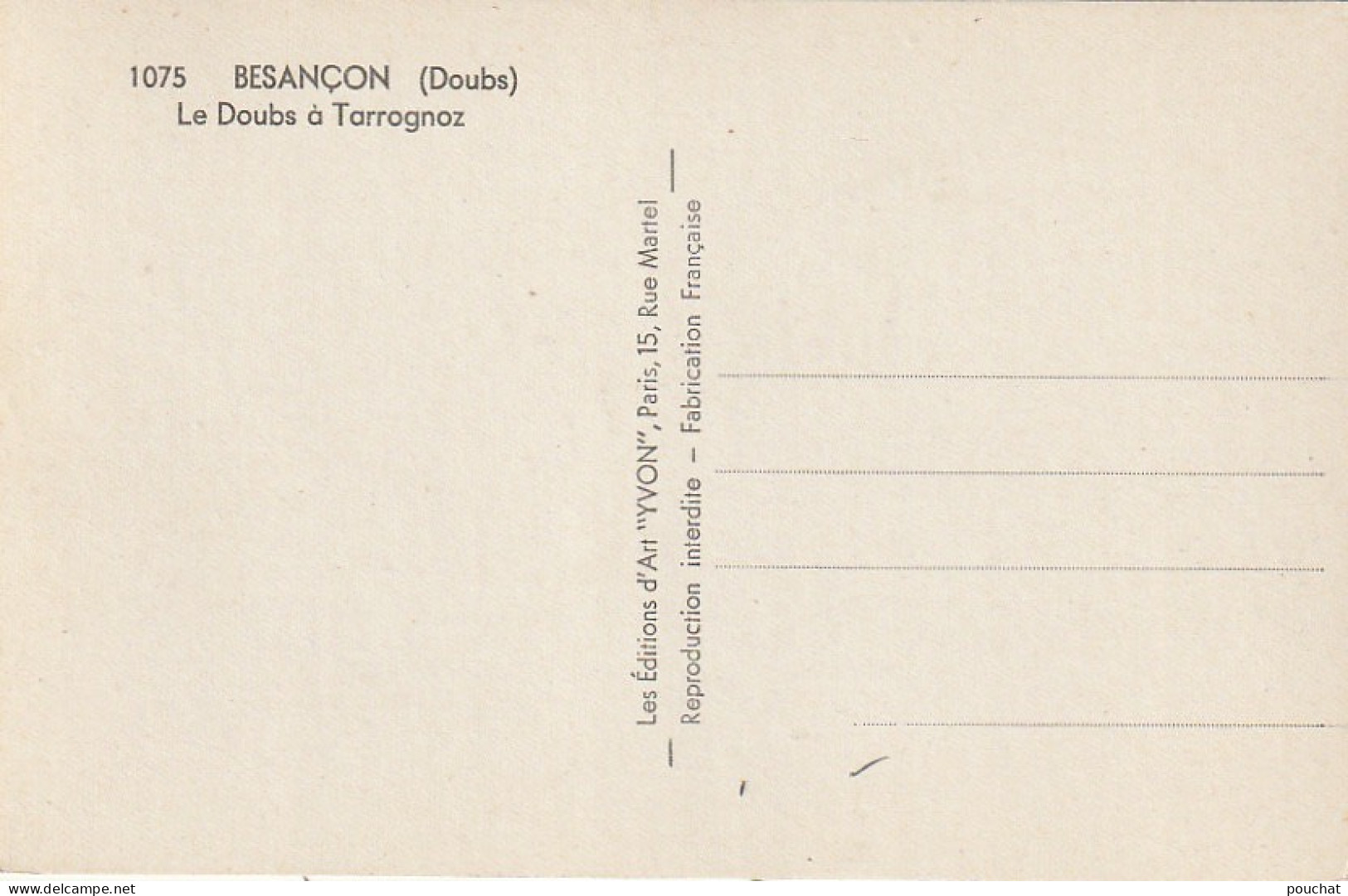 QU 5-(25) BESANCON - LE DOUBS A TARRAGNOZ - 2 SCANS - Besancon