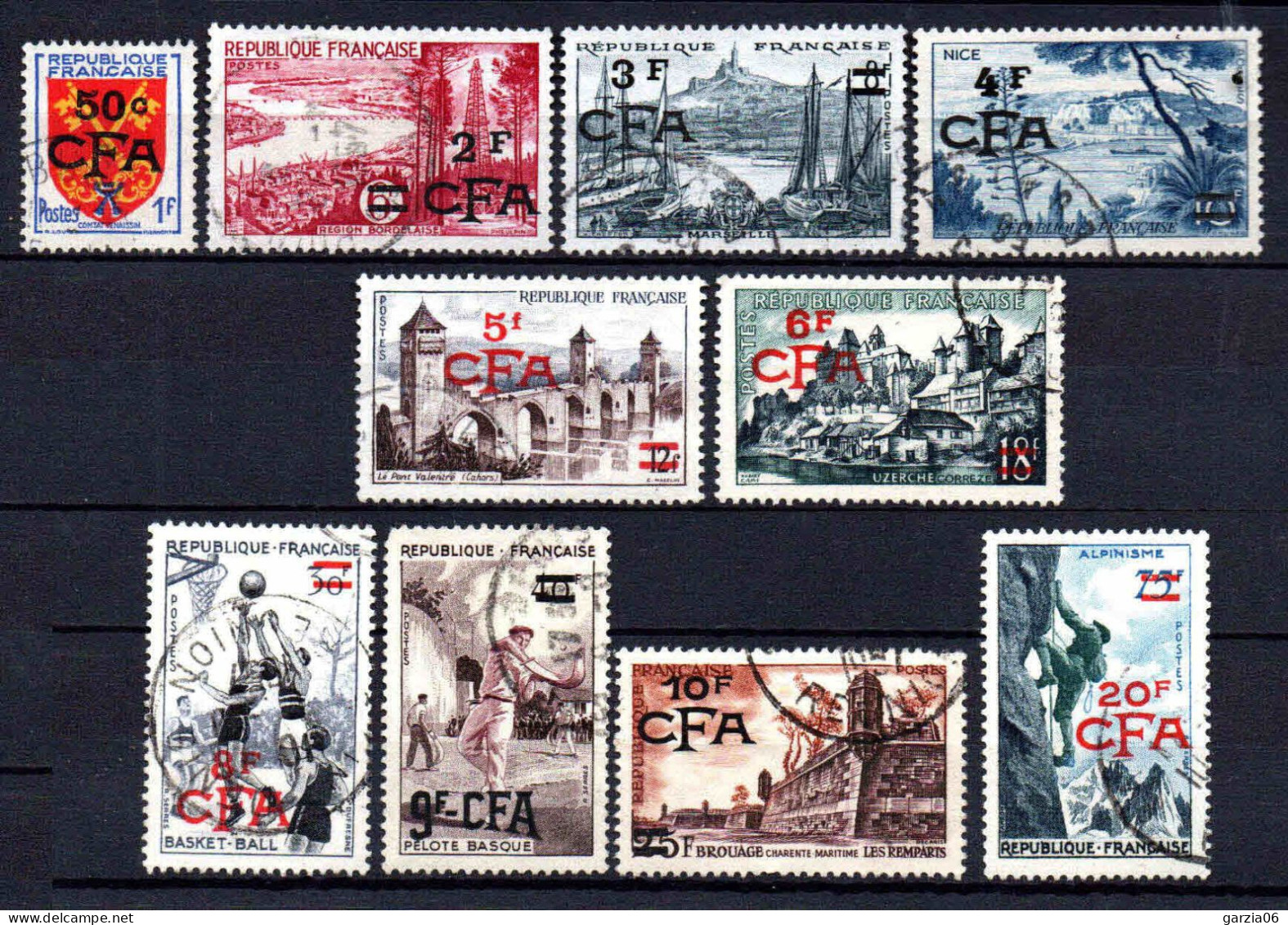 Réunion  - 1955 - Tb De France Surch - N° 320 à 330 Sauf 329 - Oblit - Used - Used Stamps