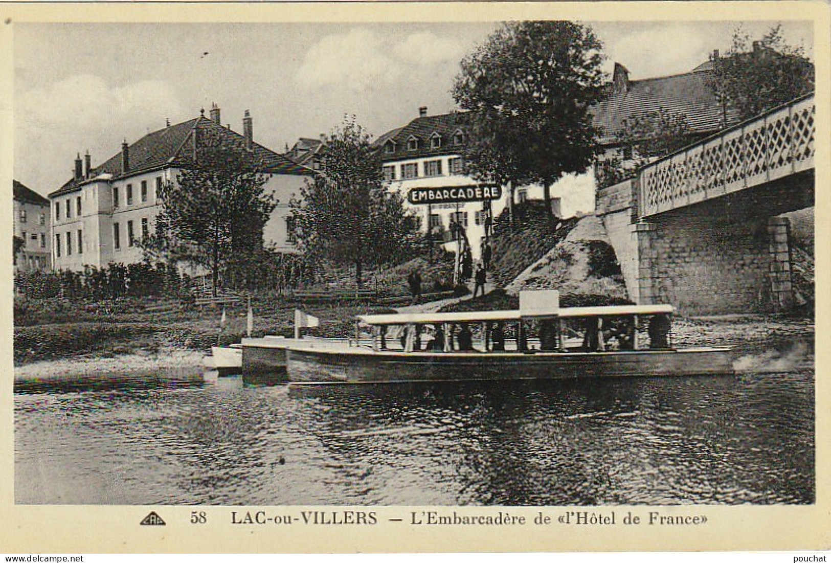 QU 5-(25) LAC OU VILLERS - L' EMBARCADERE DE " L' HOTEL DE FRANCE " - 2 SCANS - Other & Unclassified