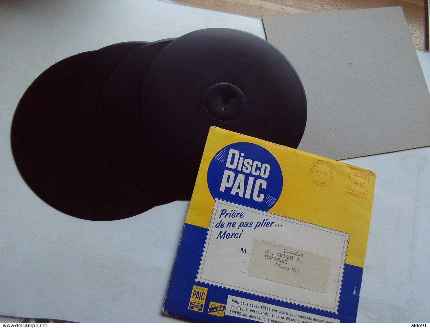 (Publicité Lessive PAIC - Disques Souples) - Disco PAIC- Pochette + 4 Disques 45 Tours  (diamètre 15,5 Cm) ...voir Scans - Other & Unclassified