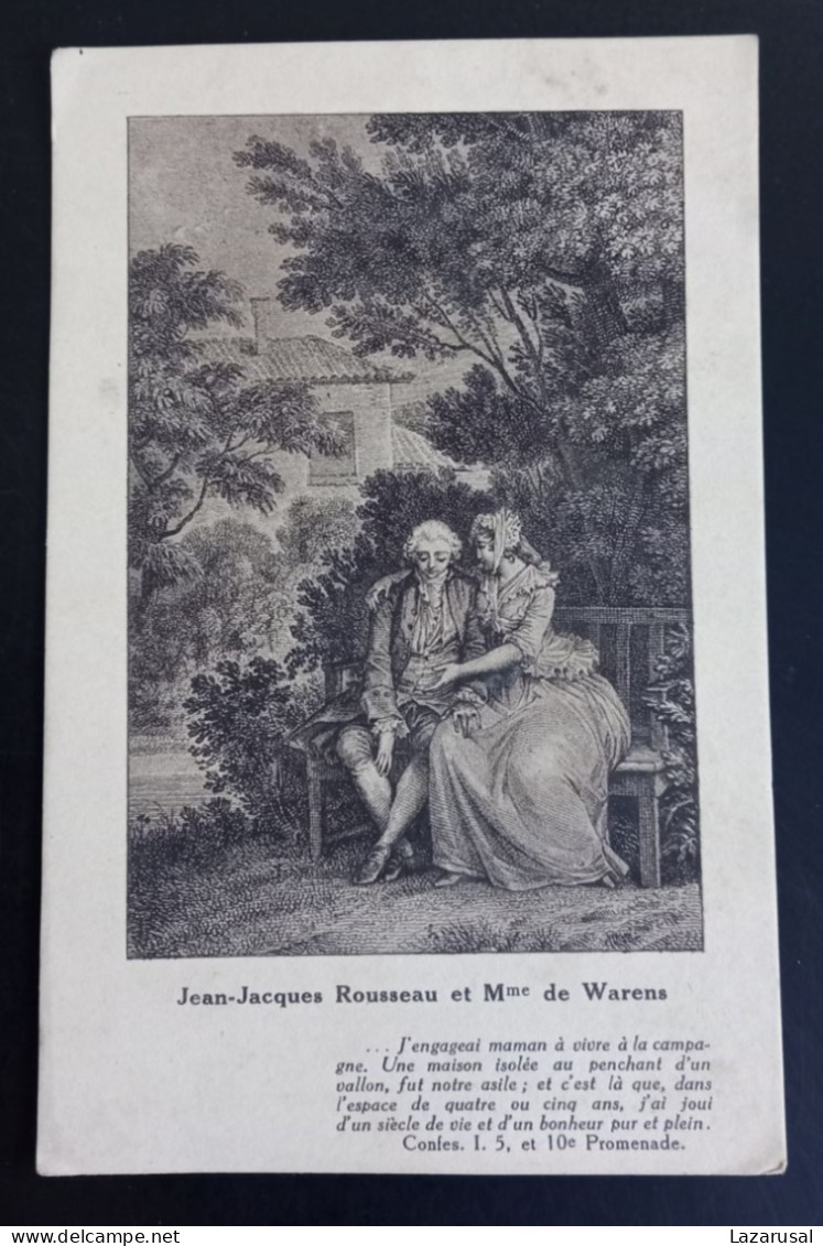 #15   JEAN-JACQUES ROUSSEAU CHEZ MME DE WARENS - Peintures & Tableaux