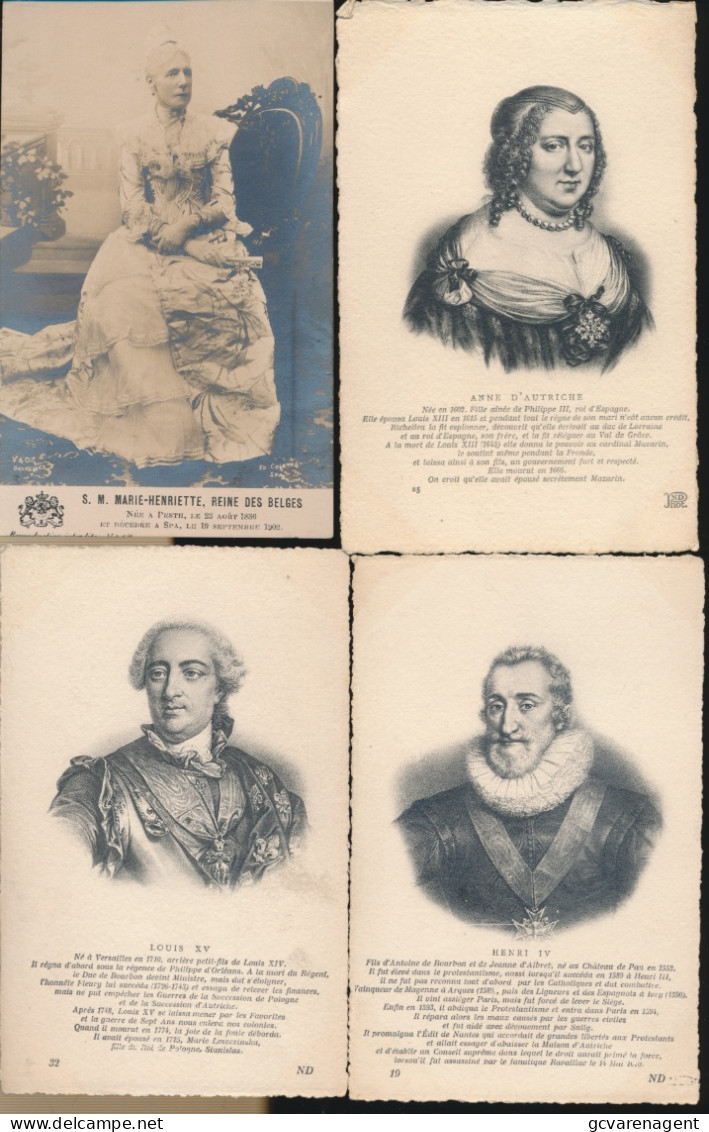 40 KAARTEN UIT KONINGLIJKE FAMILIE'S. ( LOT 3 )   ZIE AFBEELDINGEN - Royal Families