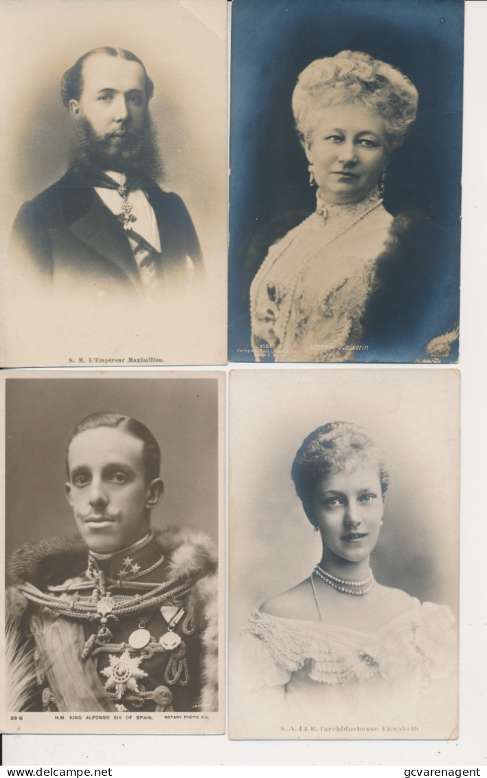 40 KAARTEN UIT KONINGLIJKE FAMILIE'S. ( LOT 3 )   ZIE AFBEELDINGEN - Royal Families