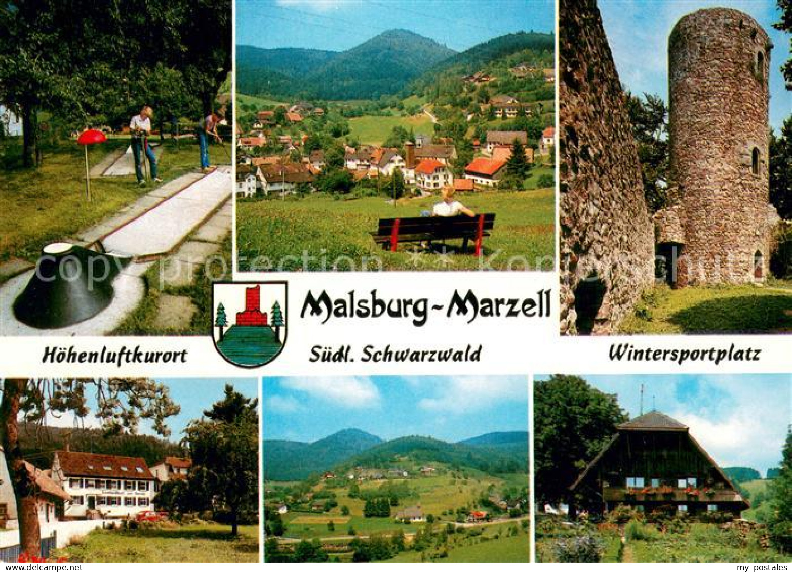 73724021 Marzell Minigolf Panorama Burgturm Gasthaus Schwarzwaldhaus Marzell - Other & Unclassified