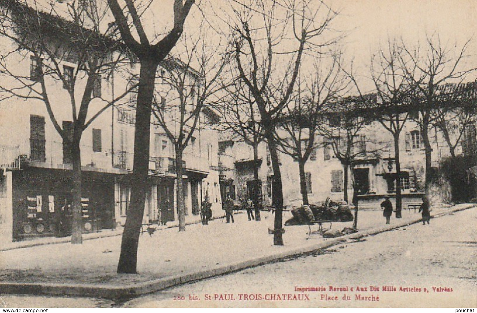 QU 6-(26) SAINT PAUL TROIS CHATEAUX - PLACE DU MARCHE - VILLAGEOIS - 2 SCANS - Otros & Sin Clasificación