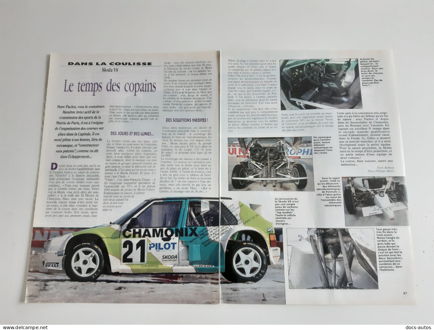 Coupure De Presse Automobile Skoda V8 - Auto's