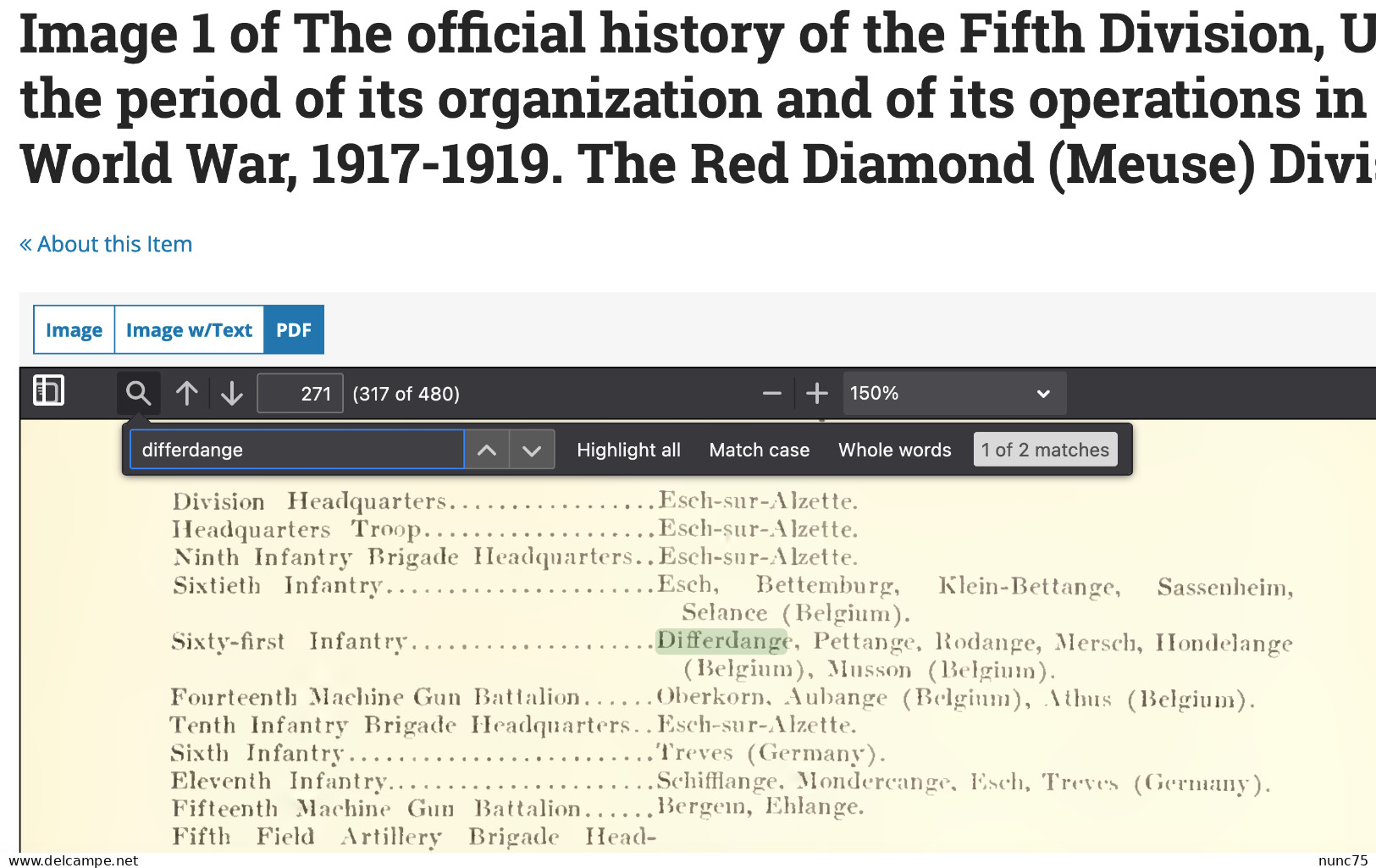 DIFFERDANGE Luxembourg 1919 - 5th Division - ww1 1ere Guerre Mondiale 1914 1918 1. Weltkrieg soldats USA Soldiers Mail