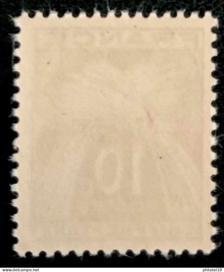 1943 FRANCE N 68 CHIFFRE TAXE 10c TYPE GERBES DE BLÉ - NEUF** - 1859-1959 Neufs