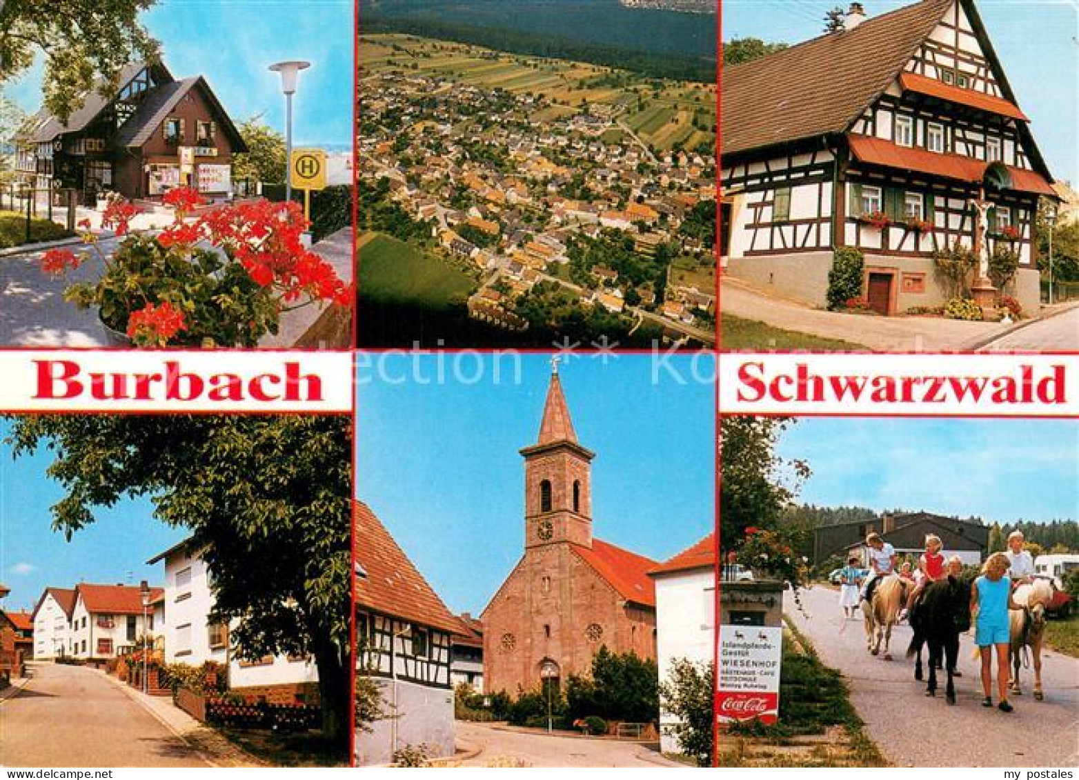 73723991 Burbach Marxzell Orts Und Teilansichten Kirche Ponyreiten Fliegeraufnah - Andere & Zonder Classificatie