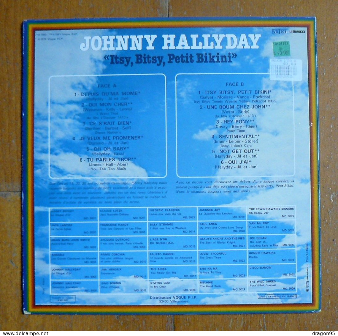 LP Johnny HALLYDAY : Itsy Bitsy Petit Bikini - MODE 509033 - VG 201 - France - 1979 - Rock