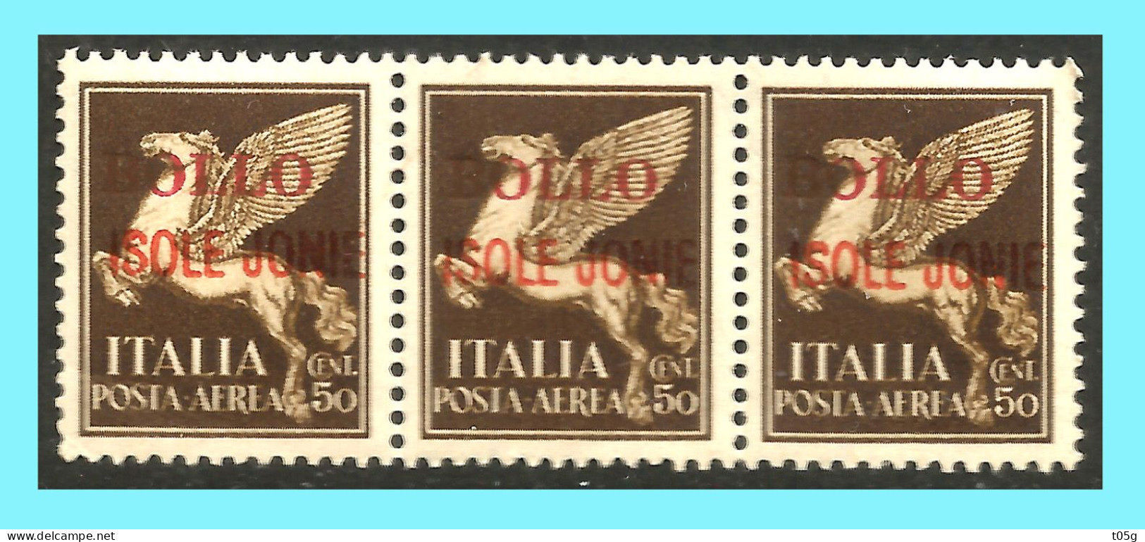 REVENUE: ITALY- GREECE- GRECE- HELLAS 1943 :  3X0.50cend  "Ionian Islands Italian Occupation" from Set MNH** - Iles Ioniques