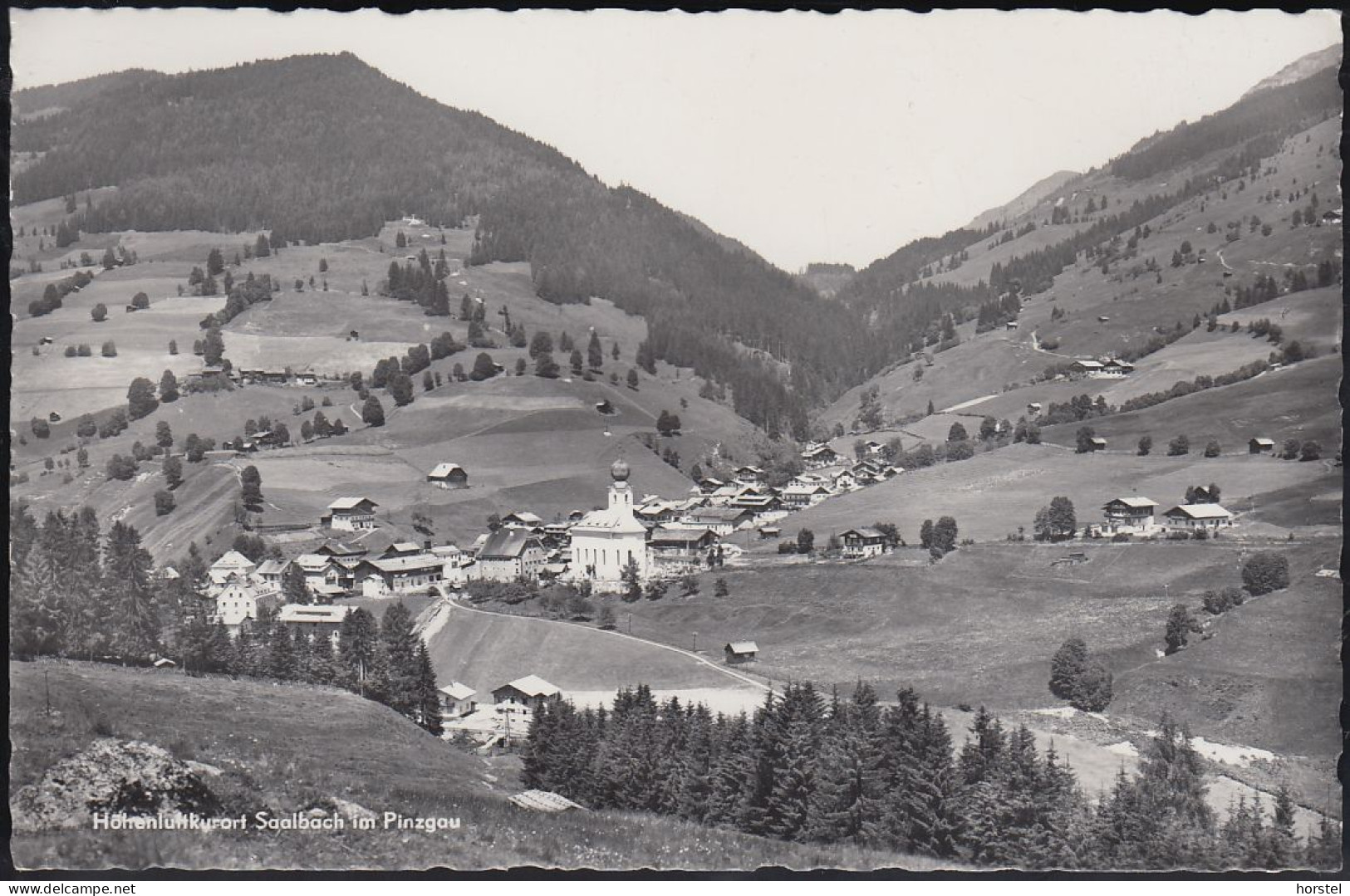 Austria - 5753 Saalbach - Im Pinzgau - Alte Ortsansicht Mit Kirche - Nice Stamp - Saalbach